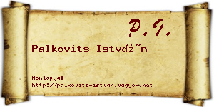 Palkovits István névjegykártya