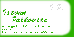 istvan palkovits business card